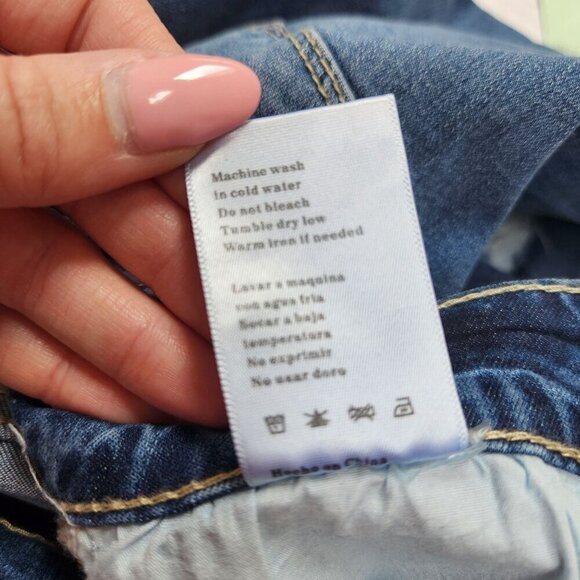 Kancan Distressed Skinny Zipper Ankle Denim Blue Jeans Women's 28 - Picture 8 of 8